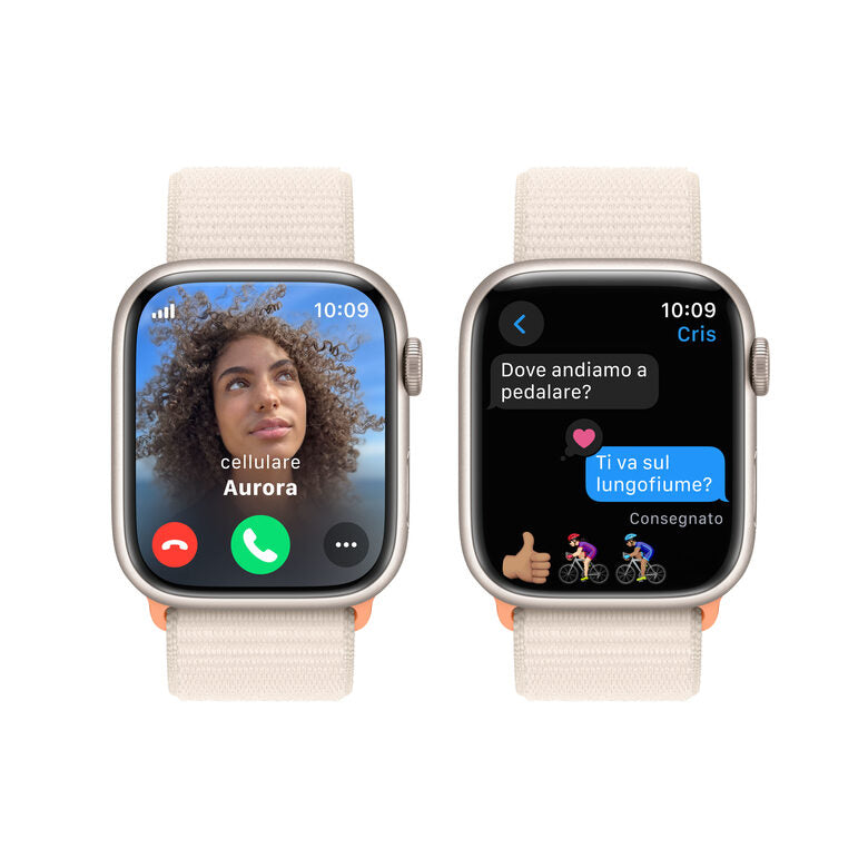 Apple Watch Series 9 GPS + Cellular Cassa 45mm in Alluminio Galassia con Cinturino Sport Loop Galassia