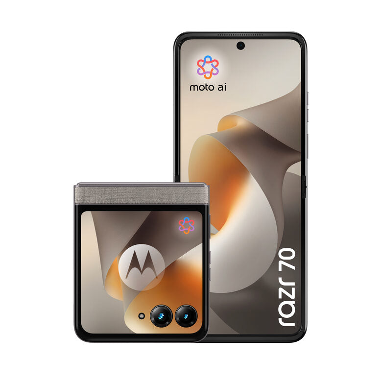 Motorola razr 70 (8/256GB, Doppia camera 50MP, Display interno FHD+ 6.9" 120Hz e esterno 3.62", MediaTek Dimensity 7450X, 4800mAh, TurboPower 30W, Android 16), PANTONE Hematite