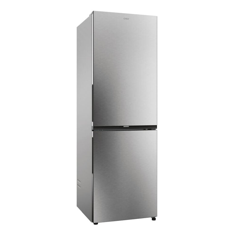 Candy CNCQ2T618EX Fresco 300 Frigorifero Combinato A Libera Installazione, No Frost, Area Fresh 0°C, Classe E, Acciaio Inox