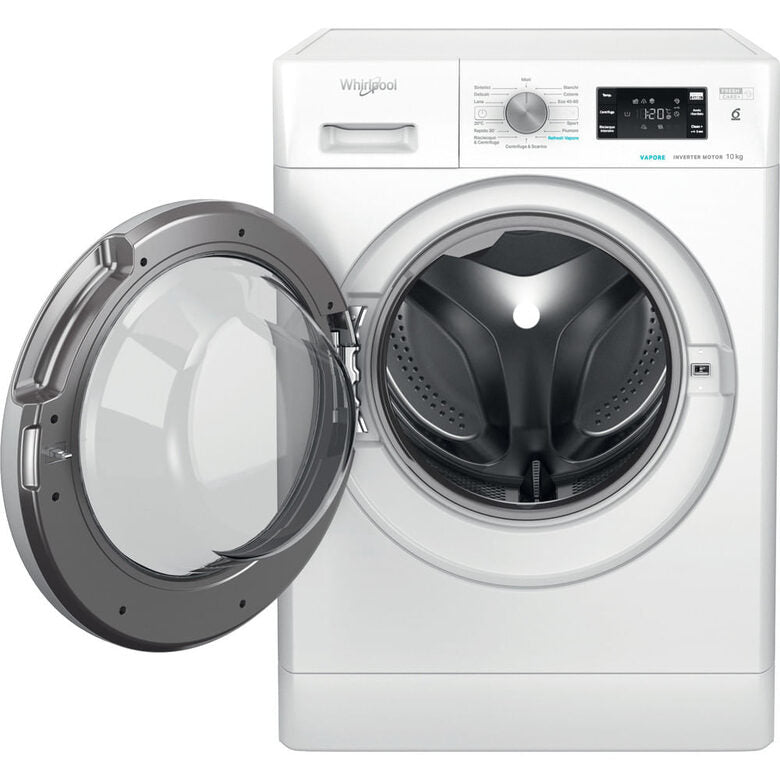 Whirlpool FFB 1048 BSV IT Lavatrice A Libera Installazione 10 Kg, 1400 Giri, Tecnologia 6° Senso, Classe A, Bianco