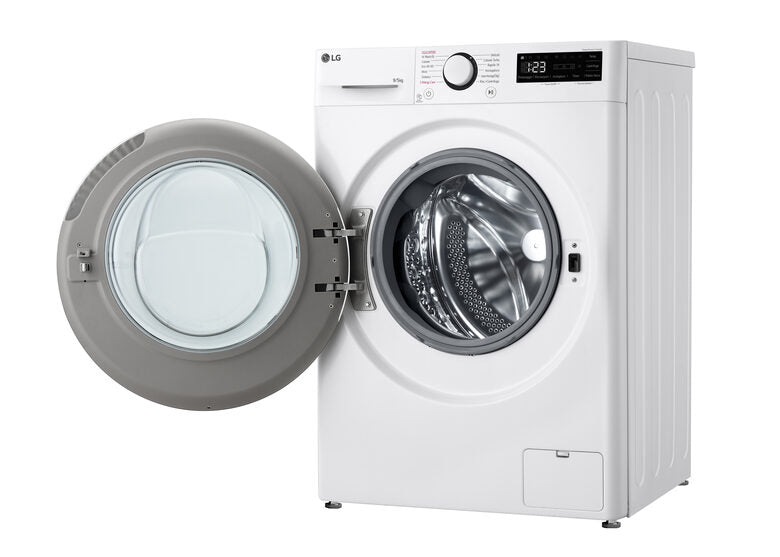 LG D2R5S09TSWW Serie R5 Lavasciuga Slim A Libera Installazione 9/5 Kg, 1200 Giri,  AI Dd, AI Wash, TurboWash 360, Vapore, Allergy Care, Classe E, Bianco