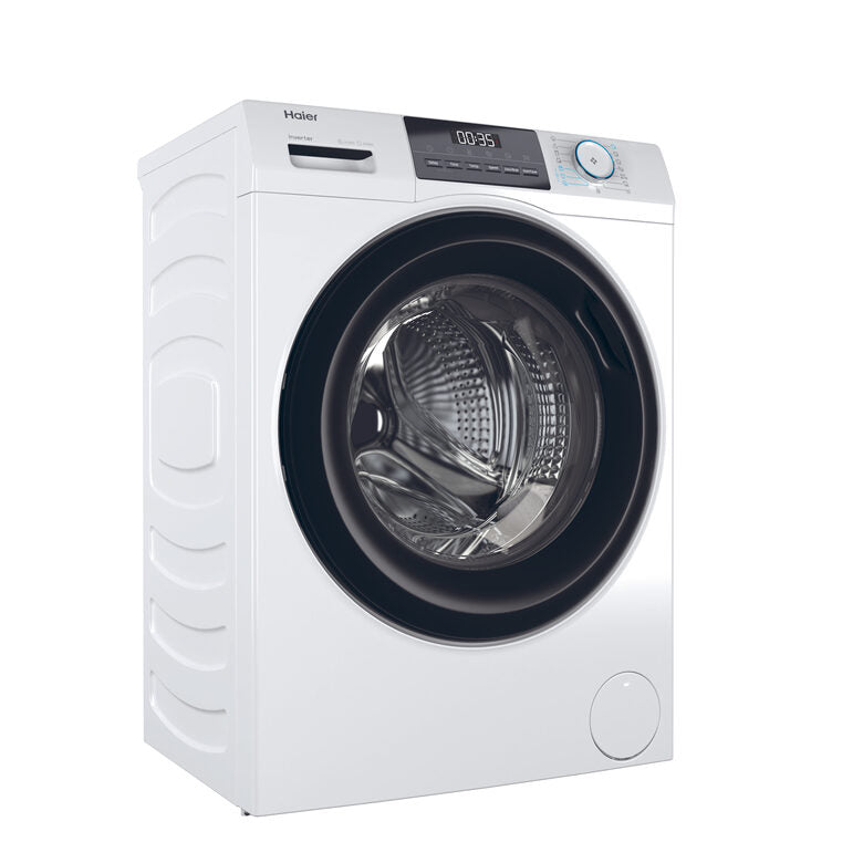 Haier HW90-BP14929A-S Lavatrice A Libera Installazione 9 Kg, 1400 Giri, AI Power Drive Inverter Motor, Pillow Drum, Classe A, Bianco