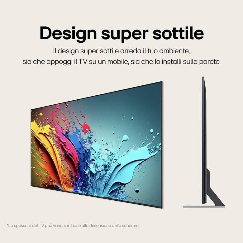 LG 65QNED86T6A Televisione Smart TV 65 Pollici QNED 4K Serie QNED86 4 HDMI