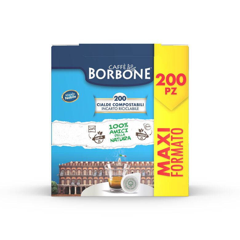 Caffè Borbone Miscela Nobile in cialde da 44mm compostabili, 200pz, compatibili con macchine con sistema Easy Serving Espresso