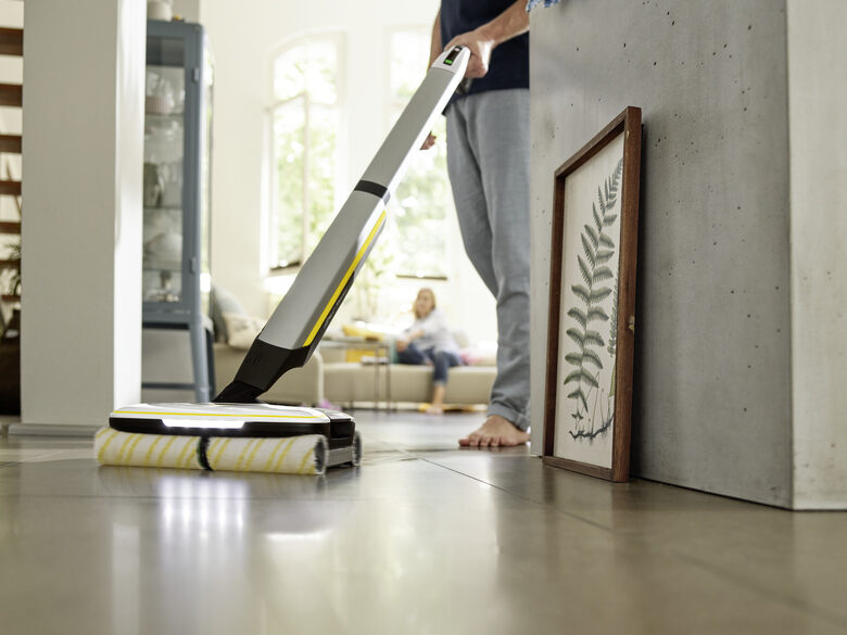 Kärcher FC 7 SIGNATURE LINE Scopa elettrica Batteria Bagnato Senza sacchetto Nero, Bianco, Giallo 2,85 Ah