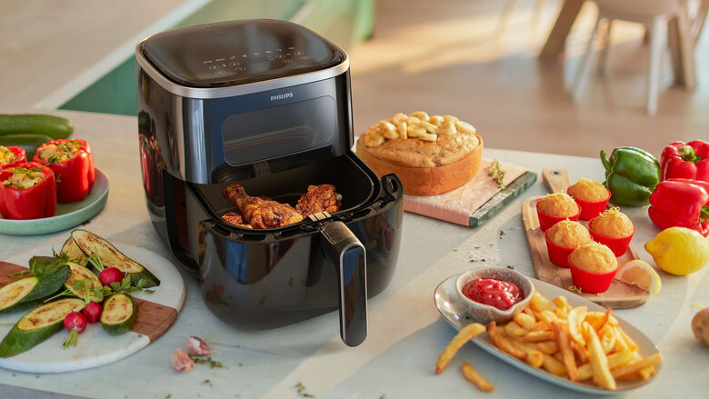 Philips 3000 series Series 3000 XL HD9257/80 Airfryer, 5.6L, Finestra, 14-in-1, App per ricette