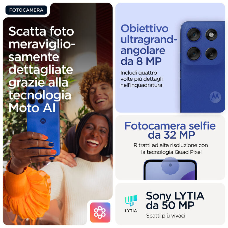 Motorola moto g56 5G 17,1 cm (6.72") Dual SIM ibrida Android 15 USB tipo-C 8 GB 256 GB 5200 mAh Blu