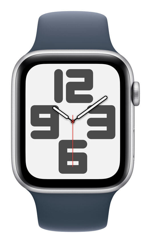 Apple Watch SE GPS Cassa 44mm in Alluminio Argento con Cinturino Sport Blu Tempesta - S/M