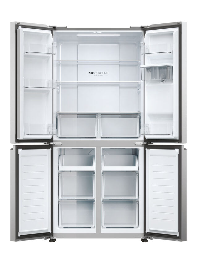 Haier HCR3818EWMM Libera installazione 463 L Platino, Acciaio inox