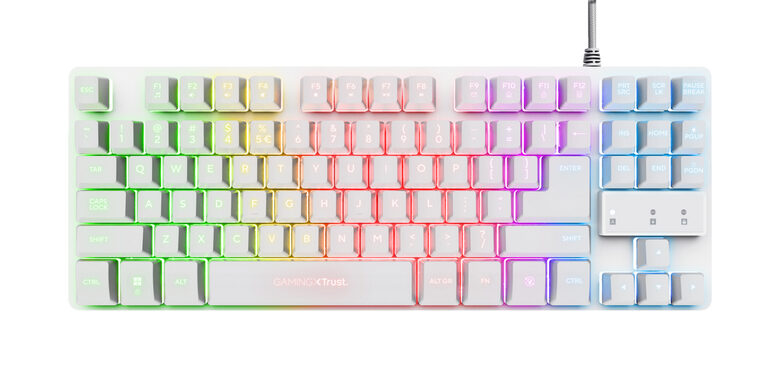 Trust GXT 833W Thado tastiera Gaming USB Olandese Bianco