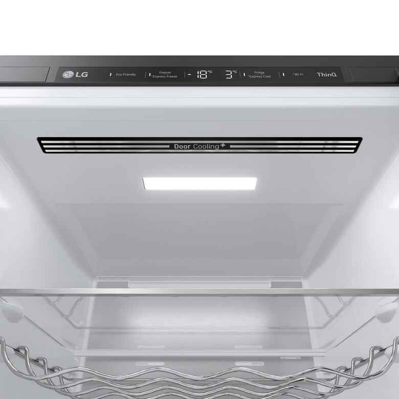 LG GBB72BM9DQ Frigorifero combinato, Classe D, 387L, Wi-Fi, Wine Rack, Vetro bianco satin