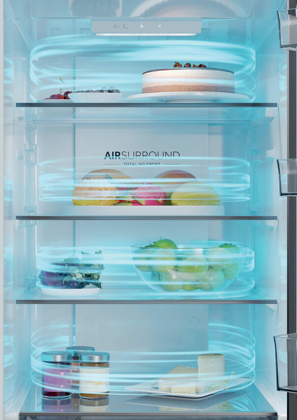 Haier HDPR1618CNPK Frigorifero Combinato A Libera Installazione, Classe C, Acciaio Inox