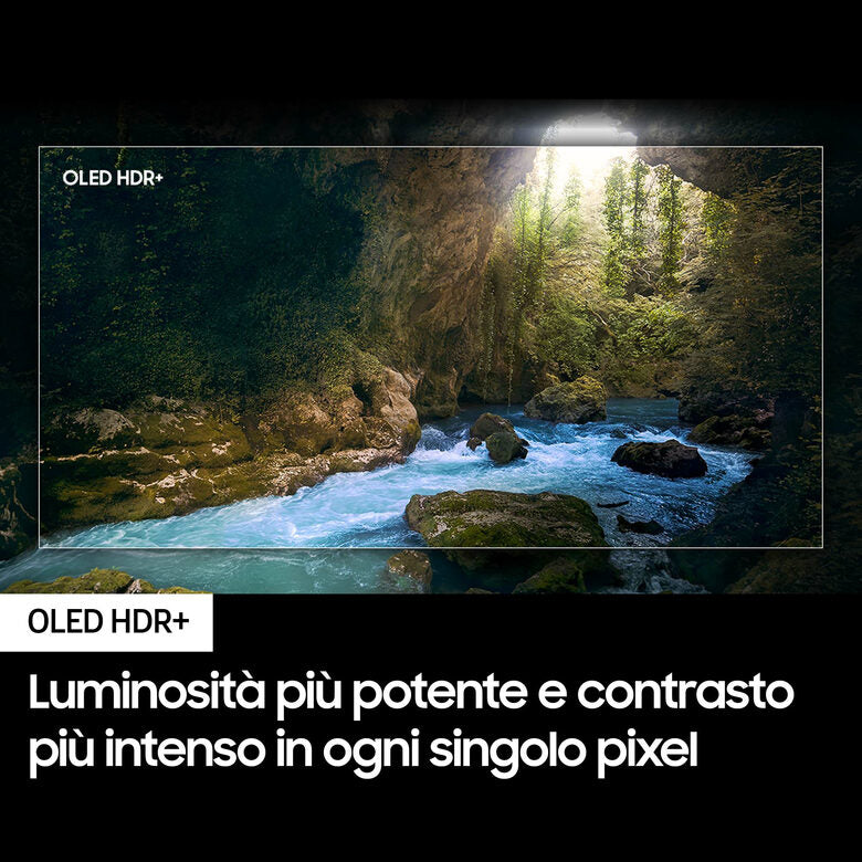 Samsung QE48S90DAEXZT Televisione Smart TV 48 Pollici Oled 4K Graphite Black Processore NQ4 AI GEN2 Self-illuminating pixels Laser Slim Design Dolby Atmos