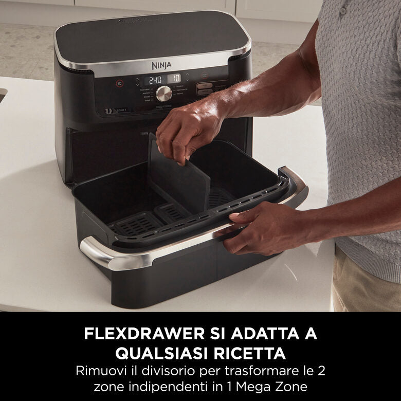 Ninja Friggitrice ad aria FlexDrawer da 10,4 L AF500EU