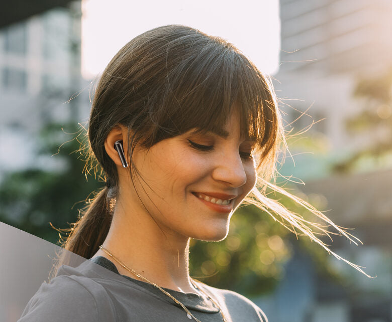 Music Sound Breeze Auricolare Bluetooth a capsula con case colorata