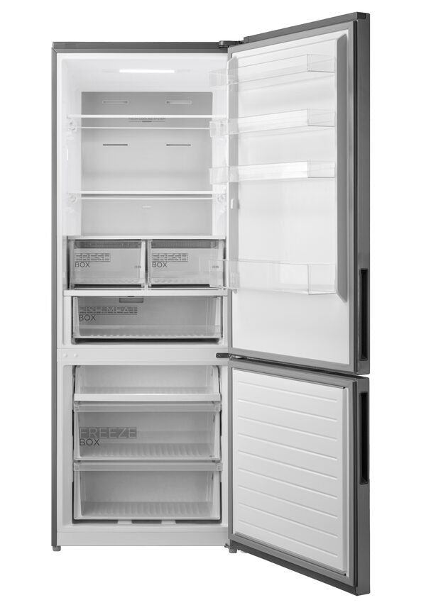 Midea MDRB593FGE46 Frigorifero Combinato A Libera Installazione, No Frost, Classe E, Inox