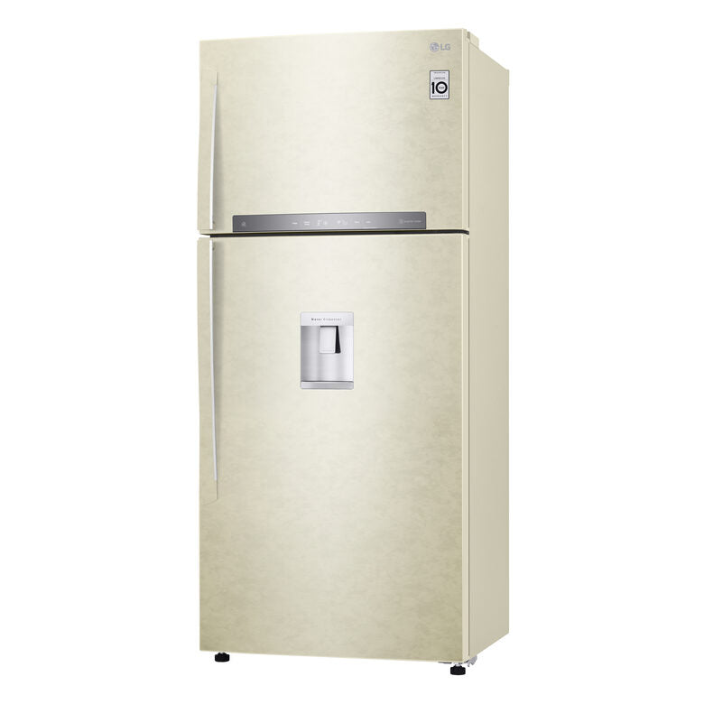 LG GTF744SEPED Frigorifero doppia porta, Classe E, 509L, Wi-Fi, Dispenser acqua, Sabbia