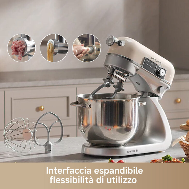 Dreame BioKnead Sbattitore con base 800 W Bianco, Crema