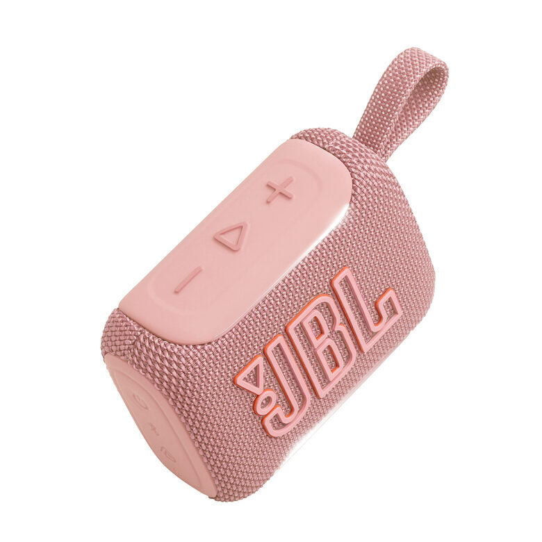 JBL GO 5 Speaker Bluetooth ultra‑portatile con potente Pro Sound e bassi incisivi, pairing AirTouch, design impermeabile, 10 ore di autonomia, Rosa