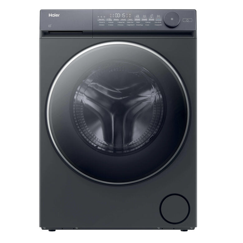 Haier X Series 7, Lavatrice Slim 9 KG, 25% più efficente della classe A, 1400 giri, Antracite, Direct Motion, Vapore, Wi-Fi, Smart AI, Scruscotto Anti-impronta, 360° ABT, HW90-B14367GTUIT