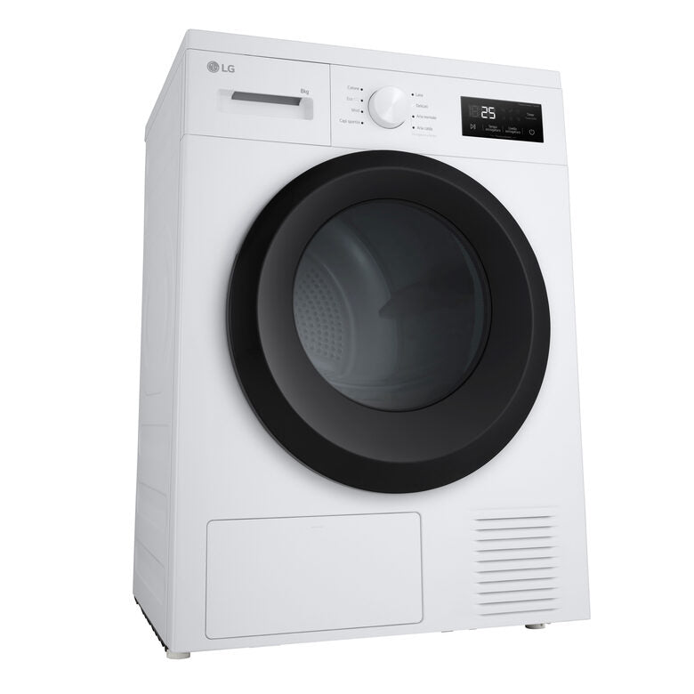 LG RNA1008NWK Asciugatrice 8kg Pompa di calore, Classe D, 8 programmi, Sensore asciugatura