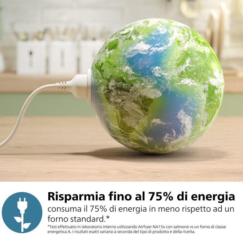Philips Serie 1000 Airfryer con cestello flexi/doppio, friggitrice ad aria da 7.1L, 10 metodi di cottura, App per ricette NA150/00