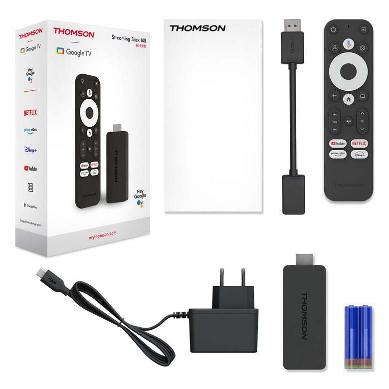 THOMSON STREAMING SMART TV STICK 140G 4K UHD GOOGLE TV WIFI
