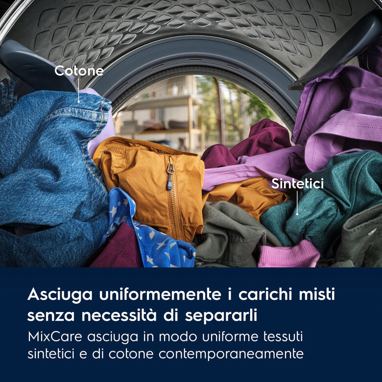 Electrolux EW7H49B Serie 700 Asciugatrice A Libera Installazione 9 Kg, DelicateCare, Filtro EasyClean, Hygiene, Classe C, Nero