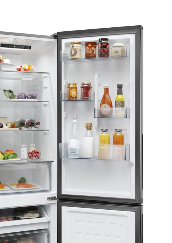 Candy CNCQ2T518EX City Fresco 300 Frigorifero Combinato A Libera Installazione, No Frost, Circle Fresh, Classe E, Acciaio Inox