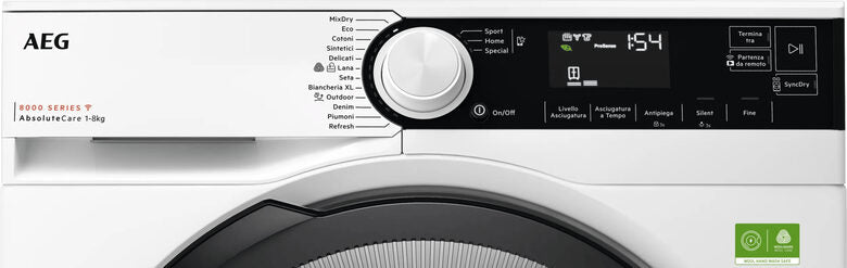 AEG TR8BGH38YA asciugatrice Libera installazione Caricamento frontale 8 kg Bianco