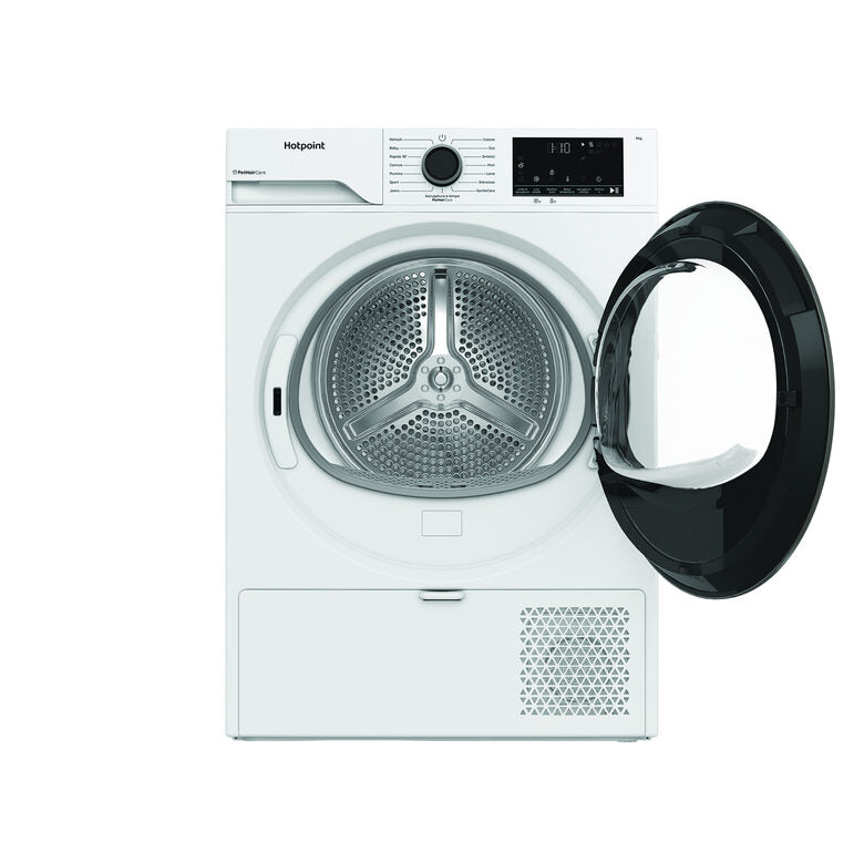 Hotpoint Ariston HPT 94D BS IT Asciugatrice A Libera Installazione 9 Kg, Pompa Di Calore, PetHairCare, GentleCare, Classe C, Bianco