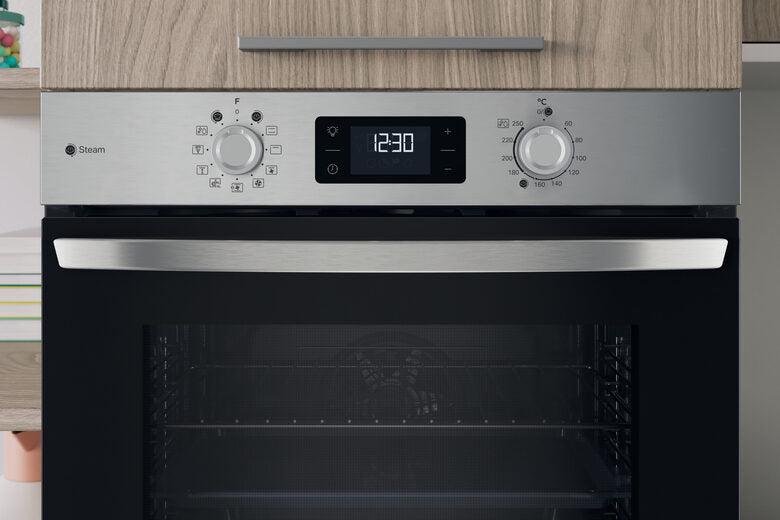 Indesit IO 258HS B forno da incasso multifunzione Inox 11Funzioni totali classe A+ 71Lt Funzione Vapore, Idrolisi