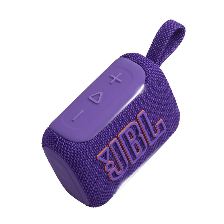 JBL GO 5 Speaker Bluetooth ultra‑portatile con potente Pro Sound e bassi incisivi, pairing AirTouch, design impermeabile, 10 ore di autonomia, Viola