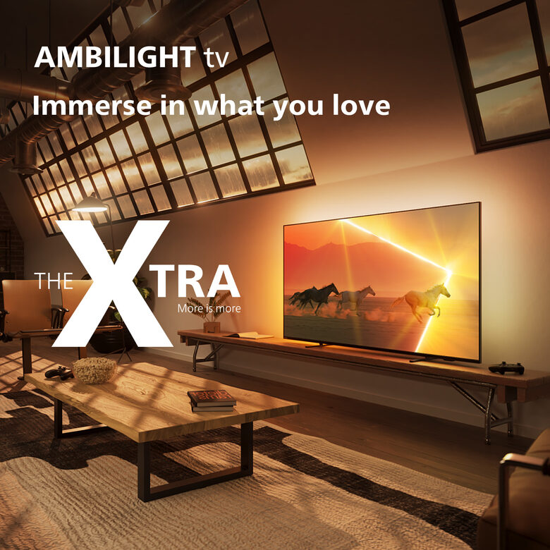 Philips Ambilight TV The Xtra 9008 55“ 4K UHD Dolby Vision e Dolby Atmos Google TV