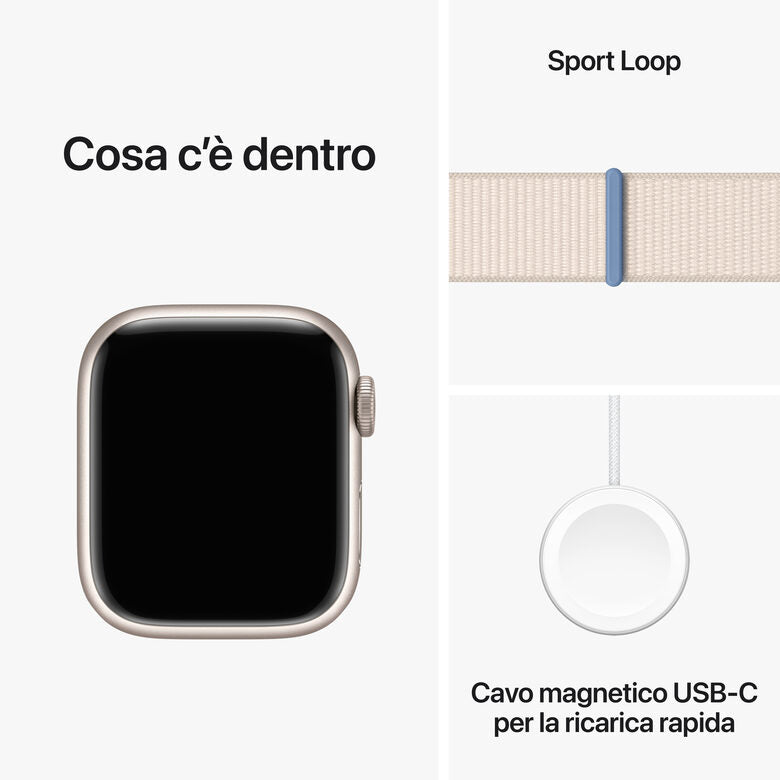 Apple Watch Series 9 GPS Cassa 41mm in Alluminio Galassia con Cinturino Sport Loop Galassia