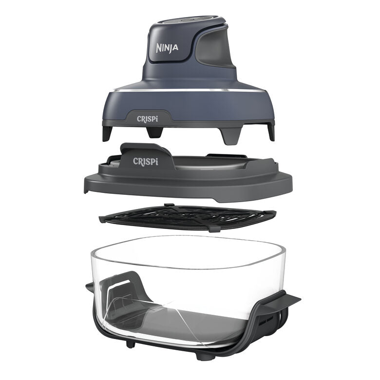 Ninja CRISPi Singolo 3,8 L 1700 W Friggitrice ad aria calda Blu, Grigio, Trasparente