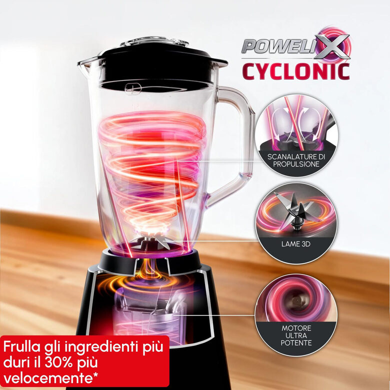 Moulinex Frullatore Blendforce LM5958F0 800 W Caraffa in Vetro 1,9 L Nero