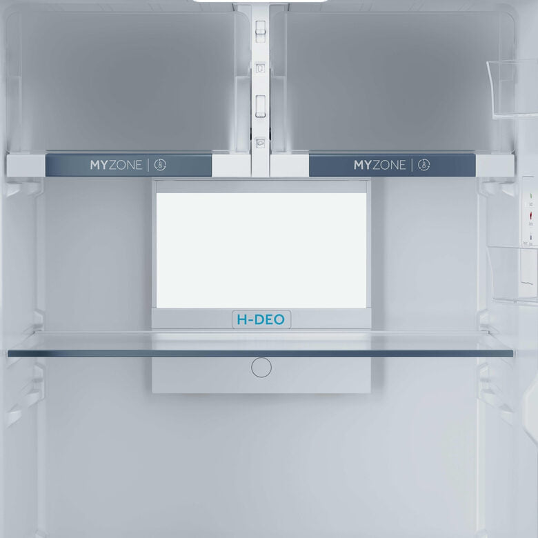 Haier HPR5718ENMX Frigorifero Combinato A Libera Installazione, Tecnologia Total No Frost, Sistema LED Daylight, Classe E, Acciaio Inox