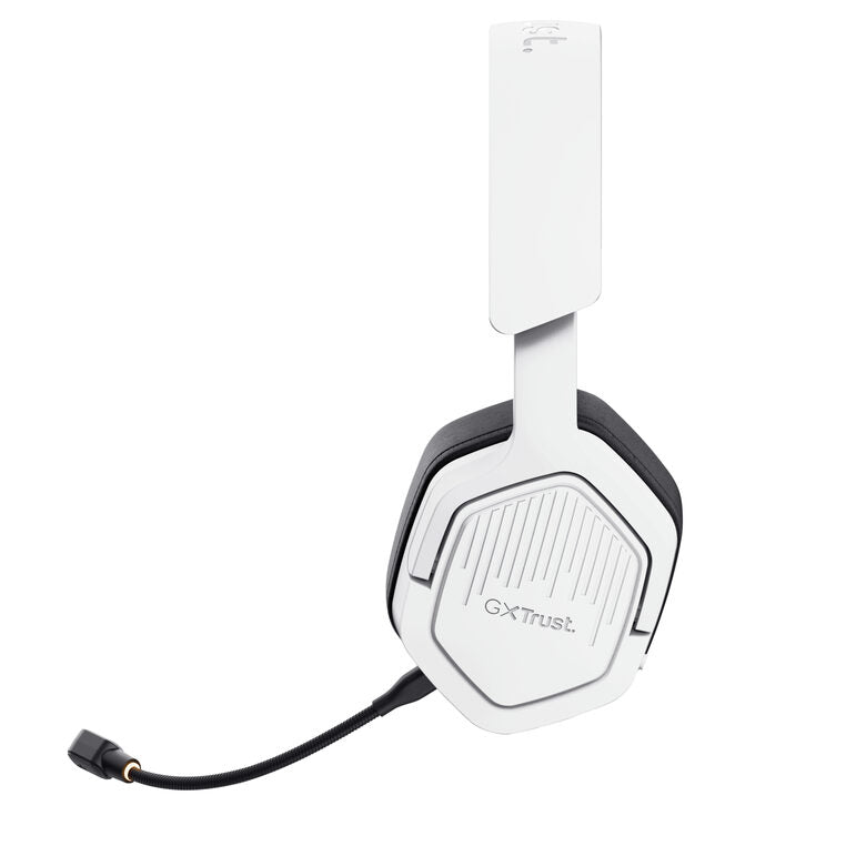 Trust GXT 493W Carus Auricolare Con cavo e senza cavo A Padiglione, Casco Gaming USB Type-C / USB Type-A Bluetooth Bianco