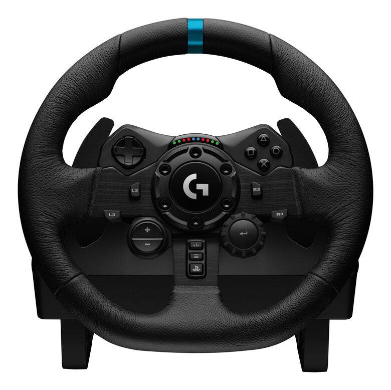 Logitech G Kit da corsa Logitech G923 SE: volante da corsa e pedali G923, TRUEFORCE, vera pelle + leva del cambio Driving Force - Per PS5, PS4, PC, Mac - Nero