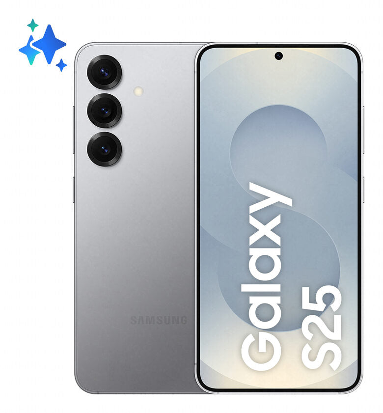 Samsung Galaxy S25 Smartphone AI, Display 6.2'' FHD+ Dynamic AMOLED 2X, Fotocamera 50MP, RAM 12GB, 128GB, 4.000 mAh, Silver shadow