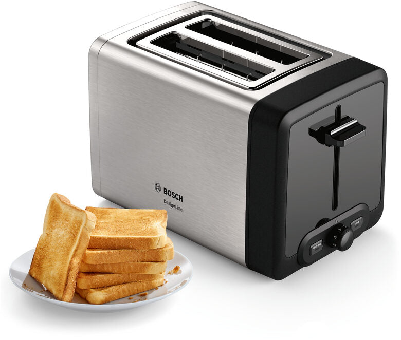 Bosch TAT4P420DE tostapane 2 fetta/e 970 W Nero, Argento