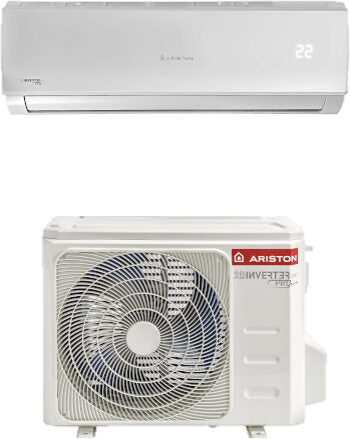 Ariston DUALC50XD0-O + PRIOS R32 Condizionatore Fisso, Inverter, Unità Interna E Esterna, Bianco