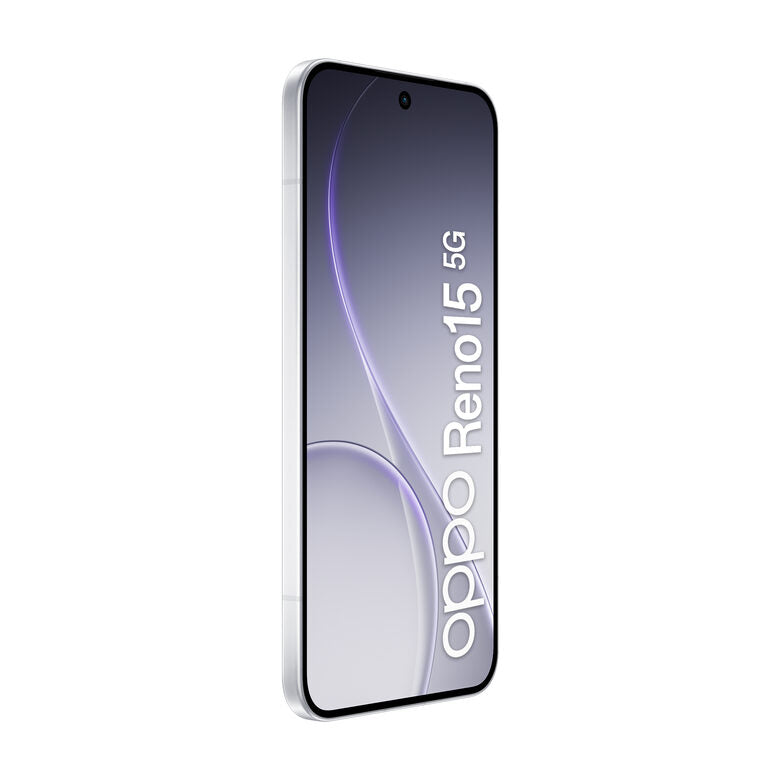 OPPO Reno15 5G AI Smartphone, Tripla fotocamera 50+50+8MP, Selfie 50MP, Display 6.59” 120HZ AMOLED FHD+, 6500mAh, RAM 8GB(Esp2GB/4GB/8GB)+ROM 512GB [Versione Italia], Aurora White