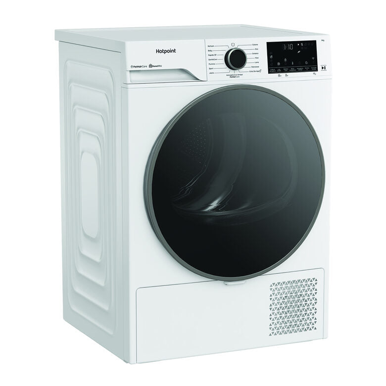 Hotpoint Ariston HPT 96D BS IT Asciugatrice A Libera Installazione 9 Kg, Pompa Di Calore Délica, PetHairCare, Classe A, Bianco