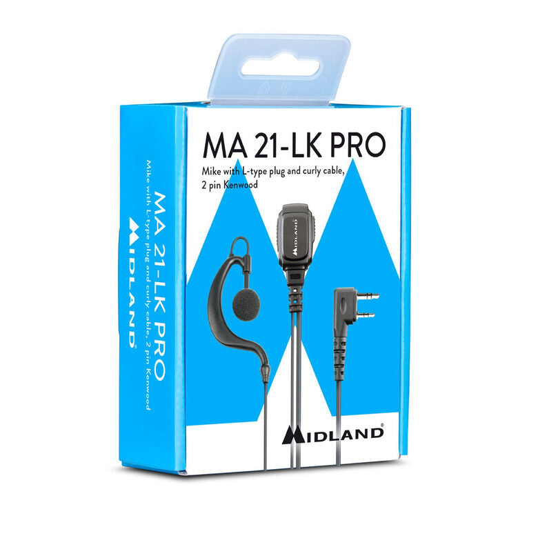 Midland MA21-LK PRO cuffia e auricolare Cablato A clip Nero