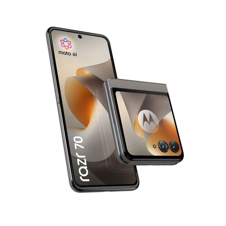 Motorola razr 70 (8/256GB, Doppia camera 50MP, Display interno FHD+ 6.9" 120Hz e esterno 3.62", MediaTek Dimensity 7450X, 4800mAh, TurboPower 30W, Android 16), PANTONE Hematite