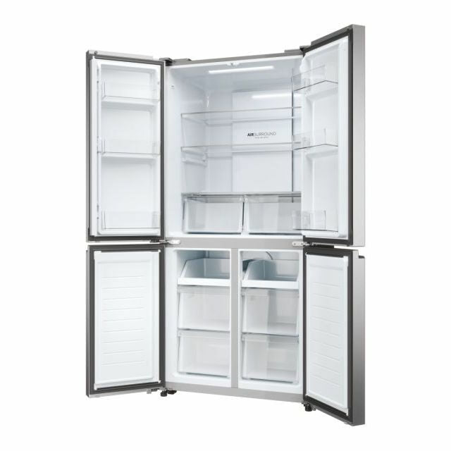 Haier HCR3818ENMM Cube 83 Serie 3 Frigorifero Side By Side Libera Installazione 467 L E Platino Stainless steel