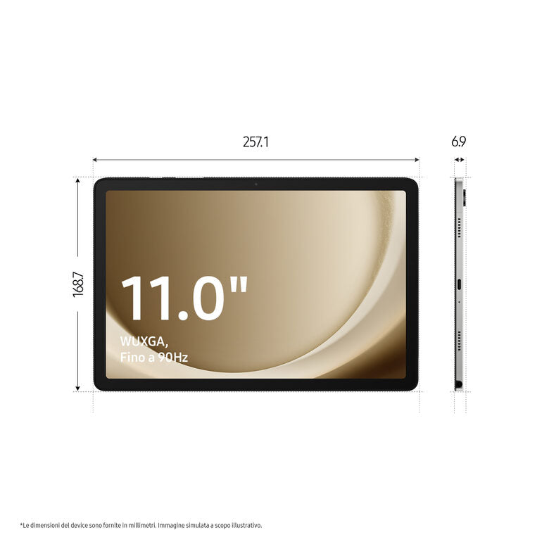 Samsung Galaxy Tab A9+ SM-X216RZAREUE tablet 5G Qualcomm Snapdragon 128 GB 27,9 cm (11") 6 GB Wi-Fi 5 (802.11ac) Android 13 Grafite