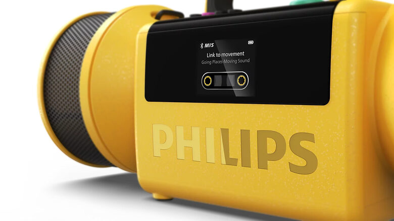Philips The Tube Altoparlante portatile stereo Giallo 140 W